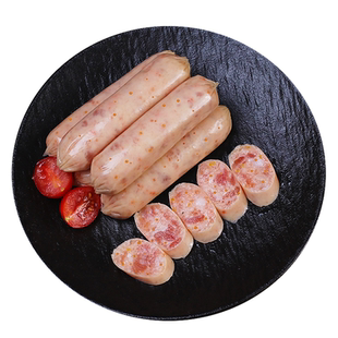 台式双拼正宗飞鱼籽香肠墨鱼肠墨鱼汁香肠商用款欧包烘焙烤肉食材