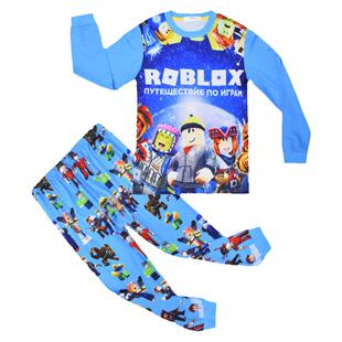 Roblox罗布乐思儿童2025春秋长袖家居服男女孩弹力睡衣打底衫秋衣