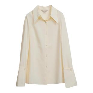 MEDECOO/墨蒂珂2025冬季新款 克夫长袖领带衬衫直身衬衣MID50214