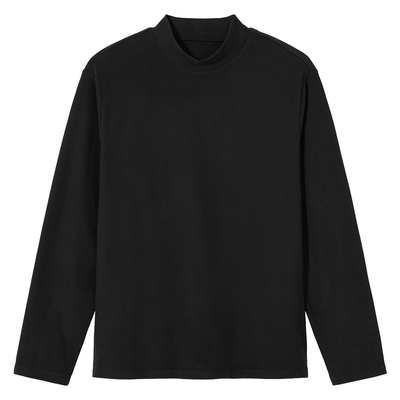 冬季新款男士半高领基础长T