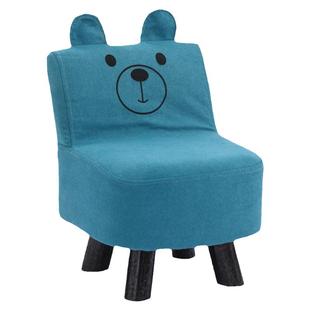 儿童小凳子全实木靠背凳网红家用布艺矮凳时尚创意小板凳换鞋椅子