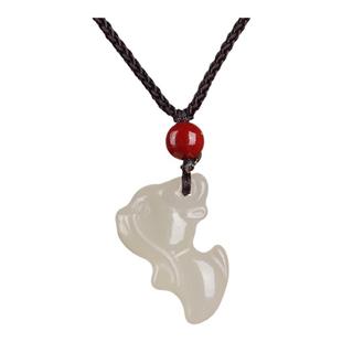 天然和田玉十二生肖马吊坠挂件属相兔六合吊坠马年挂件首饰送女友