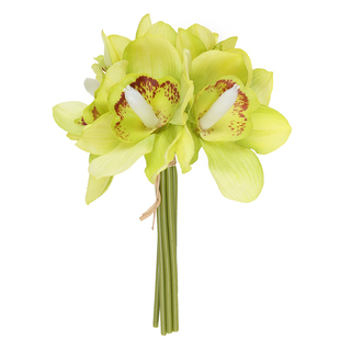 高档手感蕙兰仿真花束假花 现代简约客厅餐桌摆花茶几洗漱台装饰