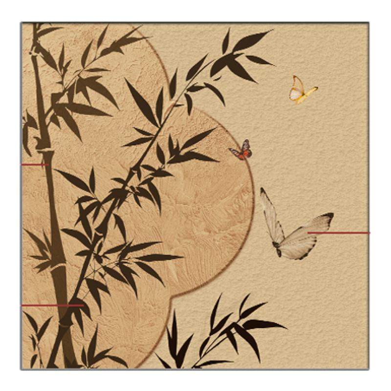 竹报平入户安玄关柜装饰画