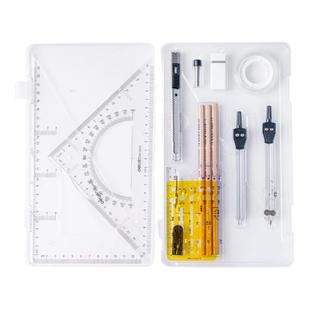 得力工程机械制图工具套装绘图工具包丁字尺组合圆规分规工科画图作图建筑工图土木设计化工专业cad尺规仪器