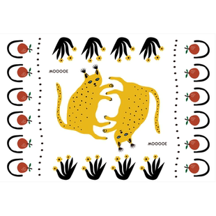 UODYCOCO个性原创设计双生黄喵潮流简约时尚家庭防滑餐垫ins风