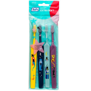 有货 瑞典原装tepe kids牙刷 套装儿童超软毛家用牙刷6+岁 瑞宝
