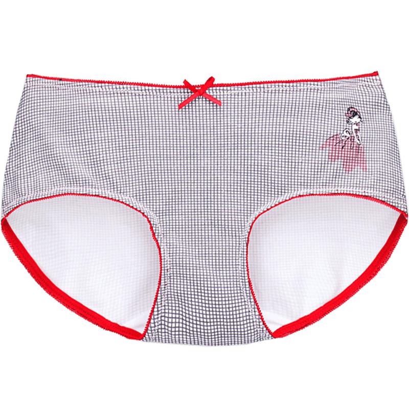 红豆女士内裤纯棉全棉裆中蕾丝
