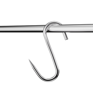 腊肉挂钩不锈钢挂钩强力承重S型晒腊鱼烤鸭香肠专用尖头钩子加粗