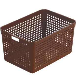 日本进口INOMATA带标签办公收纳盒小物收纳篮收纳筐杂物置物篮子