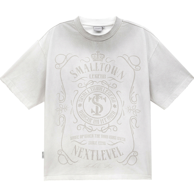 STK SmallTownKid复古水洗破坏巴洛克短袖T恤美式印花男女潮牌TEE