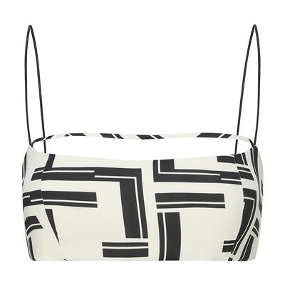 字母印花几何线条吊带上衣