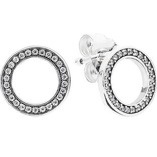 Pandora潘多拉永恒的Pandora耳环小众设计经典百搭优雅时尚礼物