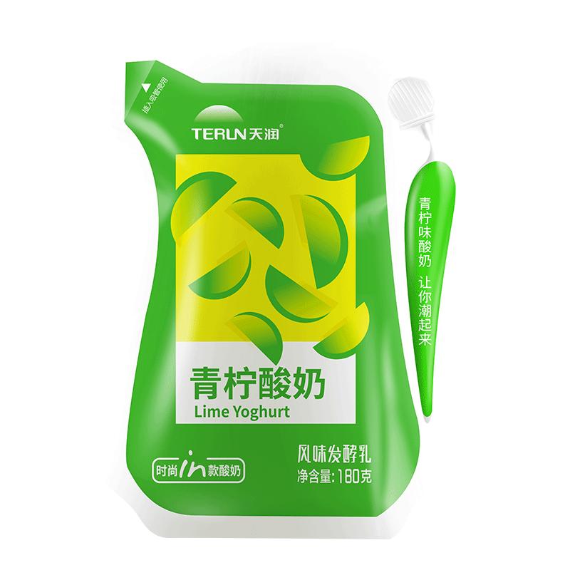 天润青柠味新疆酸奶全脂乳袋装