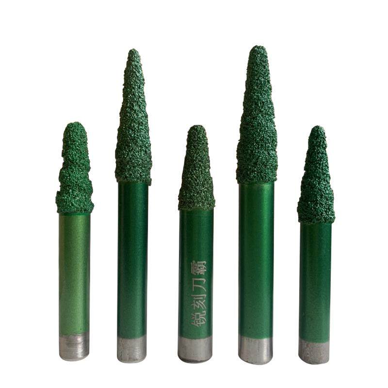 石材雕刻刀超硬花岗岩浮雕熔覆刀加厚粗砂耐磨数控雕刻机锥度刀具