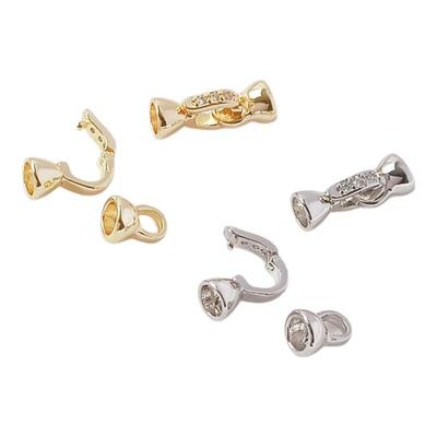保色14K包金白金微镶锆石收尾扣