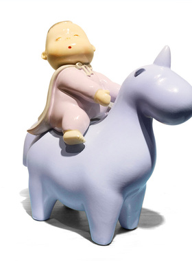 创意独角兽儿童房摆件可爱生日