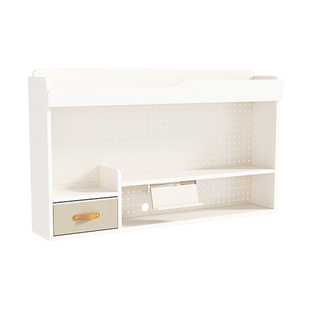 儿童学习桌上置物架实木桌面收纳架子学生写字书桌多层洞洞板书架