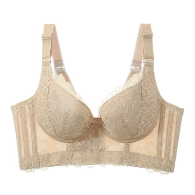 kkay调整型内衣无钢圈大胸显小胸全罩杯防下垂文胸夏薄款轻薄透气