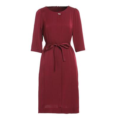 乔万尼高级精致感连衣裙夏季重磅22姆米真丝桑蚕丝收腰裙EF2E353