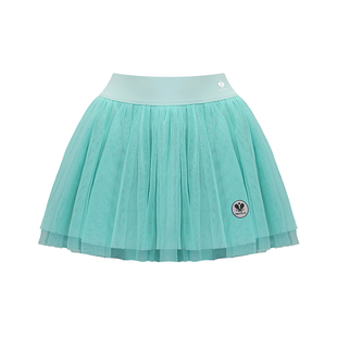 PomPeche彭派奇网球裙女薄荷绿运动半身防走光蓬蓬百褶裙上衣套装