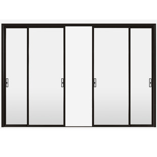 定制欧派克完美系统厨房卫生间钛镁金极窄玻璃门吊轨三联动折叠门