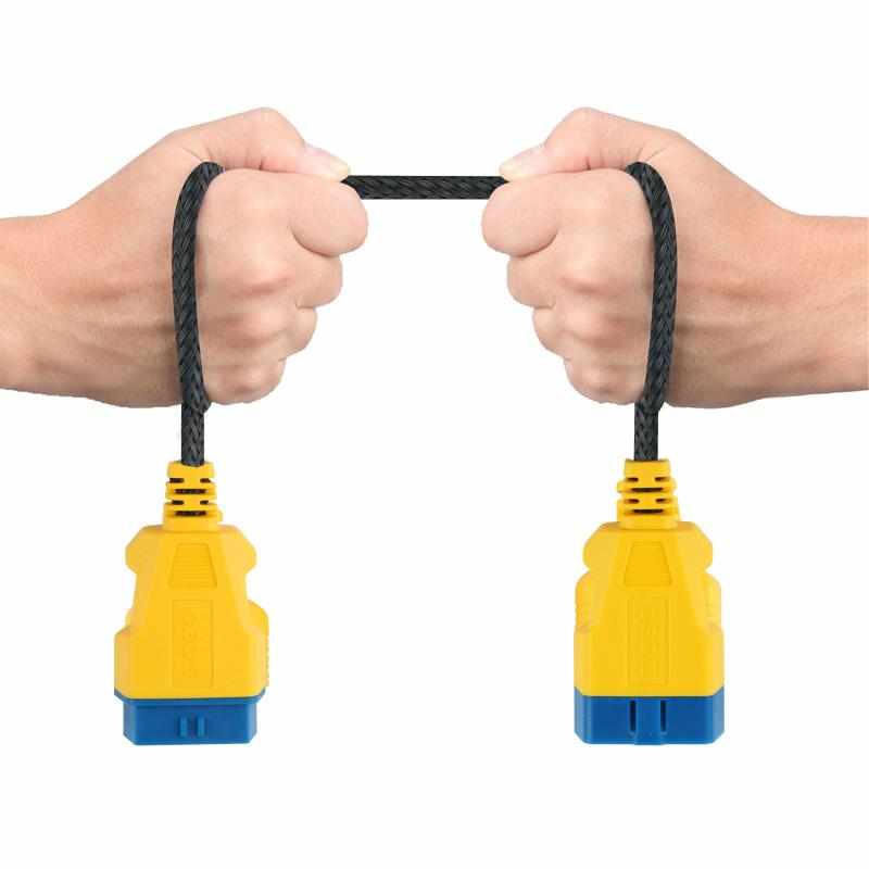 AUTOOL汽车检测仪OBD2延长线车载电脑加长线转换插头公对母转接线