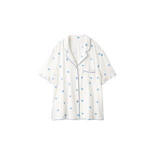 SNIDEL HOME春夏款翻领荷叶边短袖家居服上衣SHCT251052