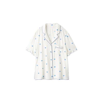 SNIDEL HOME春夏款翻领荷叶边短袖家居服上衣SHCT251052