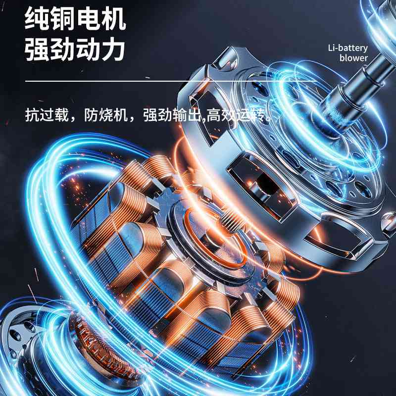 锂电池鼓风机工业家用小型充电吹吸电动吹吸两用除尘器生 碳吹风