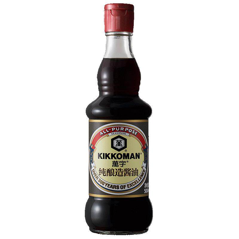 万字纯酿造酱油500ml 日本龟甲万家用小瓶日式料理浓口生抽调味汁