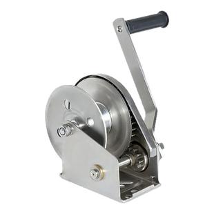 沪工304不锈钢手动绞盘双向自锁手摇绞车卷扬机小型吊机污水厂用