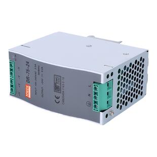导轨开关电源DR-75W-24V3.2A轨道式安装电箱LED电源12V6A48V