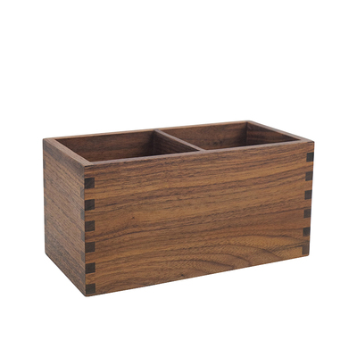 黑胡桃木实木笔筒办公室桌面收纳