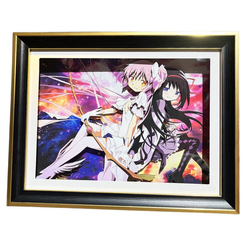 魔法少女小圆装饰画立体画纸艺画