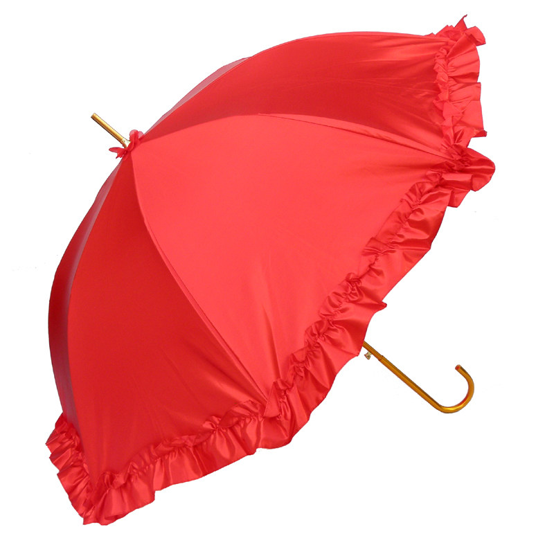 红色花边新娘伞结婚雨伞晴雨两用