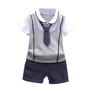 男童夏季套装2026网红炸街帅气1-3-5岁4洋气婴儿宝宝薄款韩范衣服