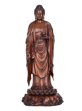 紫铜西方三圣摆件观音菩萨供奉