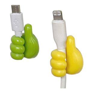 创意大拇指ins多功能粘钩理线器数据线小拇指挂钩收纳手指固定器