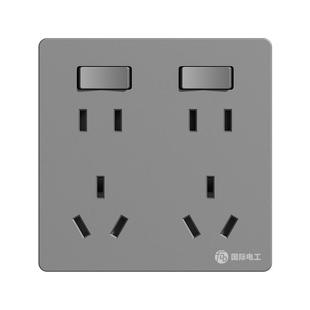 86型二开十孔插座10孔带开关独立控制厨房专用墙壁面板5五孔6六孔