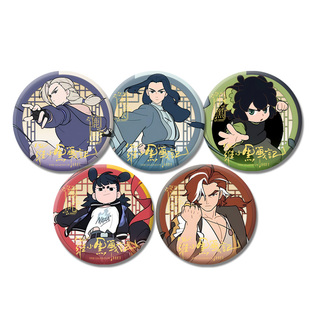 罗小黑战记周边寻踪镭射吧唧徽章小黑鹿野哪吒甲乙谷子摆件自印