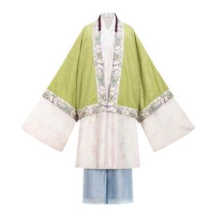 花朝记｜月城春｜宋汉服男装貉袖交领长衫宋裤绣花定织提花仿花罗