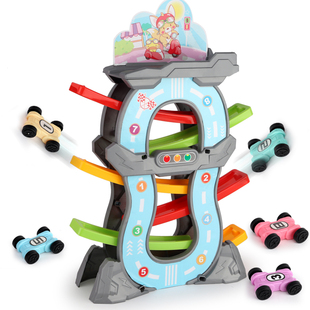 儿童滑翔轨道车宝宝男女孩益智趣味惯性竞速赛道小汽车玩具1-3-岁