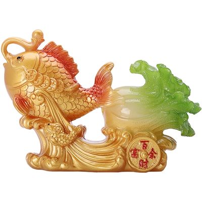冲水变色茶宠百财富余茶艺摆件