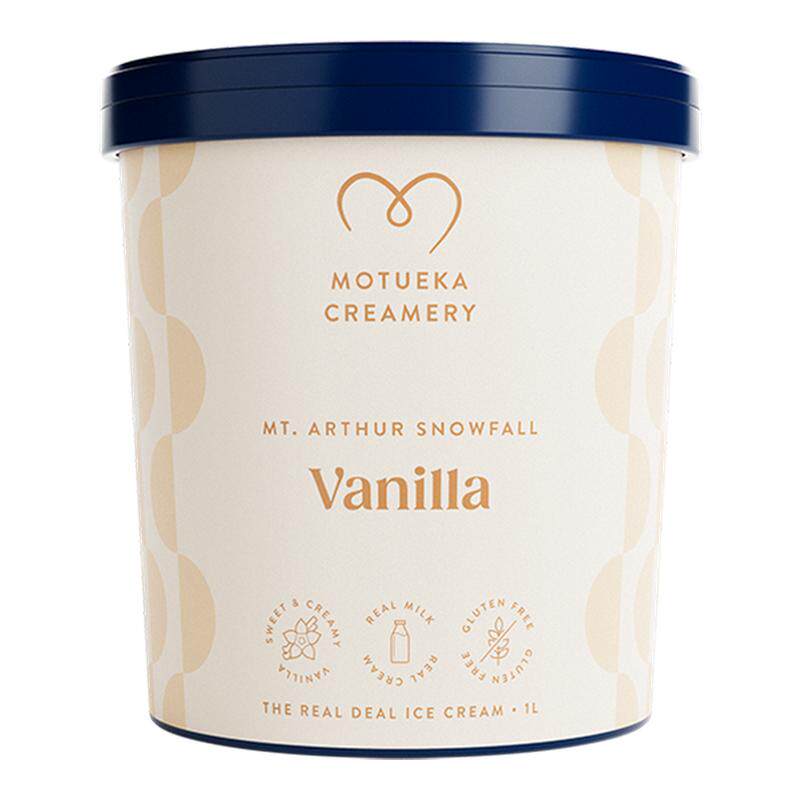 Motueka Creamery莫图依卡新西兰进口香草味冰淇淋纯动物奶油1L装