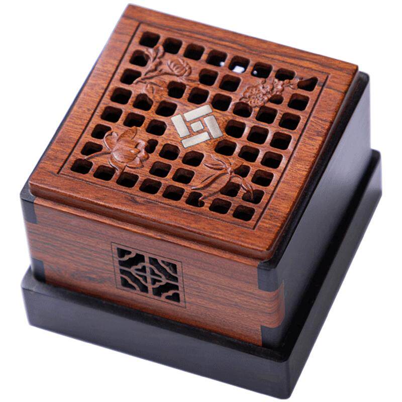 镂空黑檀木室内家用香炉
