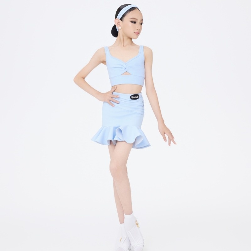 WAVE未午拉丁舞2025新款夏儿童女童拉丁舞服氧气少女套装25SSC-10