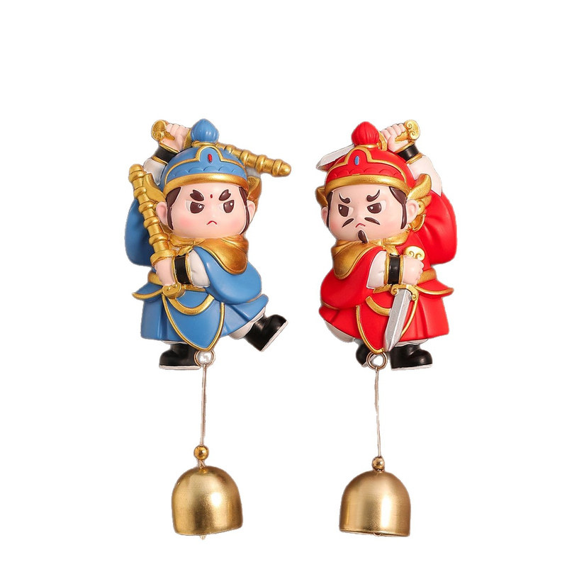 财神爷冰箱贴财神门铃磁吸铃铛小