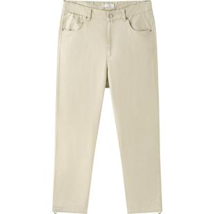 森马休闲裤男宽松直筒裤垂感纯色百搭纯棉长裤轻工装夏季裤子简约