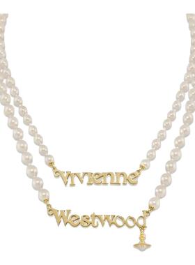Vivienne Westwood西太后 26春夏新品女士字体logo双重项链300217